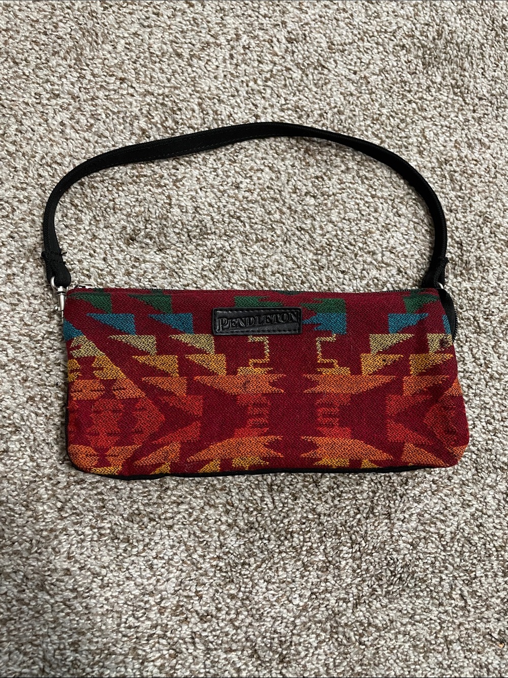 Pendleton Southwestern Red Aztec-Pattern Clutch/Purse